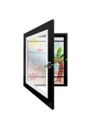 Fekete rajzgyűjtő keret művészeti alkotások tárolásához