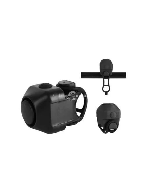 Fekete elektromos kerékpár csengő városi és túra használatra