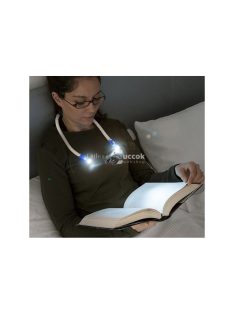   Állítható fényerejű nyakba akasztható olvasólámpa könyvolvasáshoz