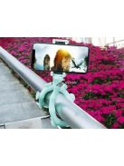 Tapadókorongos, flexibilis kukac telefontartó autóba és otthonra - Fekete