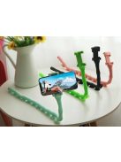 Tapadókorongos, flexibilis kukac telefontartó autóba és otthonra - Fekete