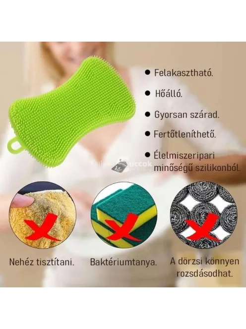 4 db Szilikon mosogatószivacs - Tartós és higiénikus konyhai tisztítószerszámok