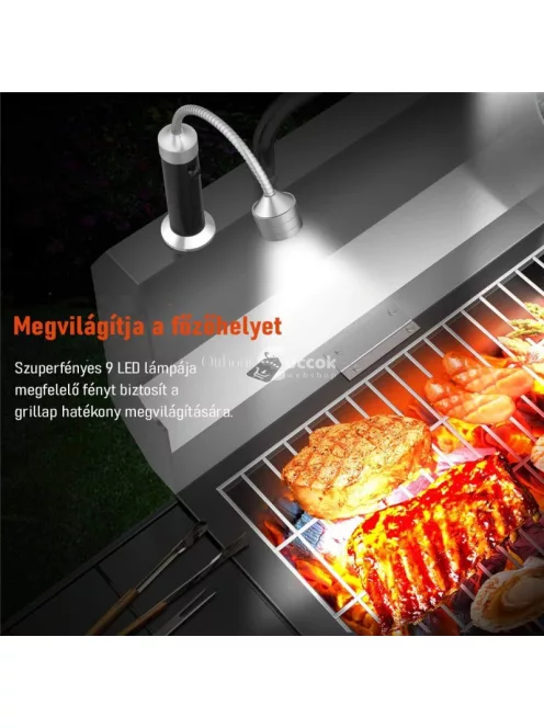 Mágneses Grill LED Lámpa – Rugalmas Nyakú BBQ Világítás