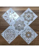 Mandala stencil, művészeti rajzsablon készlet 36 darabos kreatív dekorációhoz