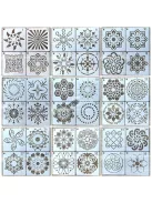 Mandala stencil, művészeti rajzsablon készlet 36 darabos kreatív dekorációhoz