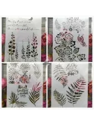 Festősablon készlet, 4 darabos dekorációs sablon szett kreatív festéshez