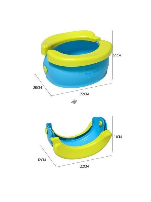 Hordozható mókás utazó bili gyerekeknek, könnyen tisztítható és összecsukható designnal