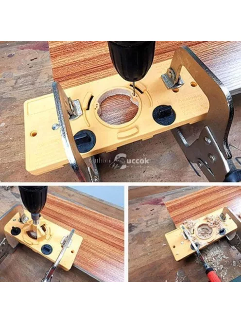 Zsanérlyuk fúró készlet bútor- és ajtózsanérokhoz, famunkák precíz fúrásához