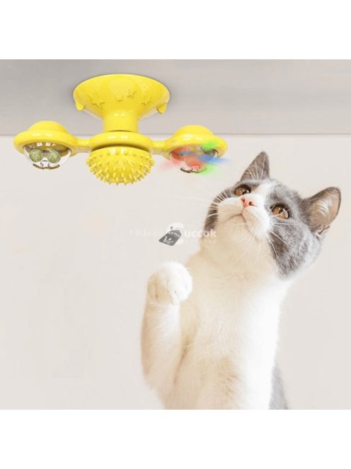 Szélmalom interaktív macskajáték beépített fésűvel cicák számára