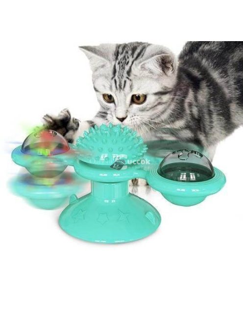 Szélmalom interaktív macskajáték beépített fésűvel cicák számára