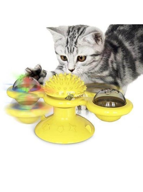 Szélmalom interaktív macskajáték beépített fésűvel cicák számára