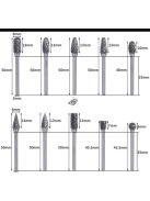 Profilmaró fúrófej készlet fémmegmunkáláshoz (10 db)