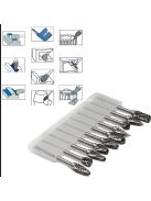 Profilmaró fúrófej készlet fémmegmunkáláshoz (10 db)