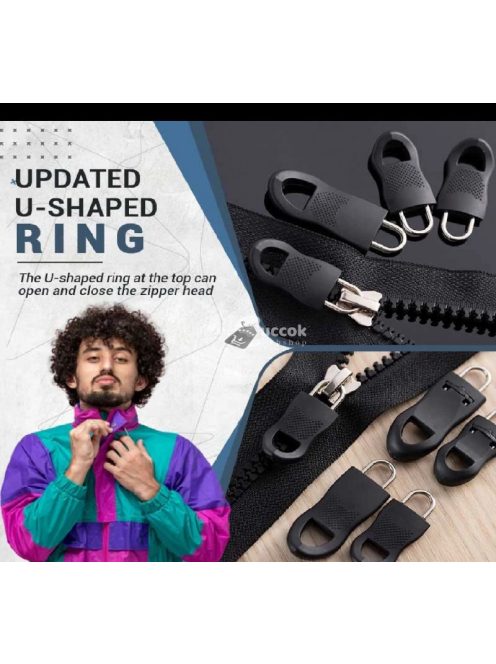 Univerzális levehető cipzárhúzó készlet (10 db) - Praktikus megoldás cipzár javításához és cseréjéhez