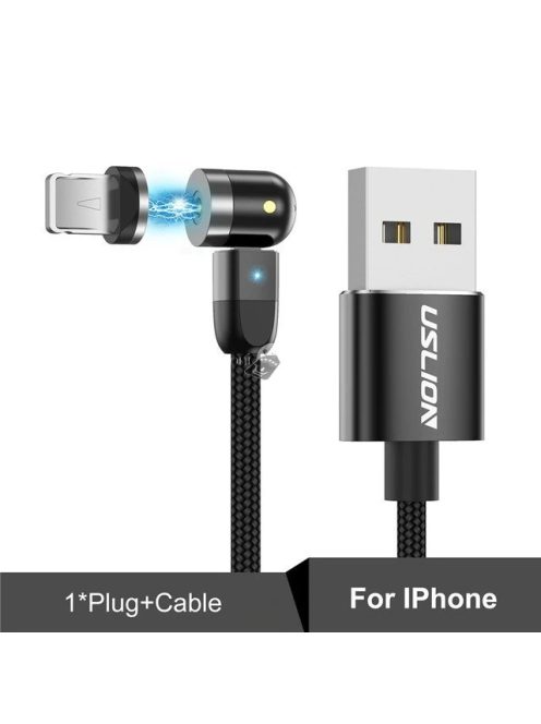 Dupla 360°-os mágneses töltő kábel Android USB-C eszközökhöz