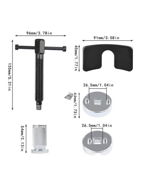 Fékdugattyú visszanyomó és tárcsafék betét-szétválasztó kézi szerszám autószereléshez