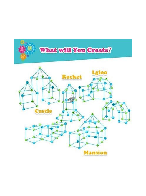 120 darabos mágikus erődkészítő kreatív építőkészlet gyerekeknek és felnőtteknek