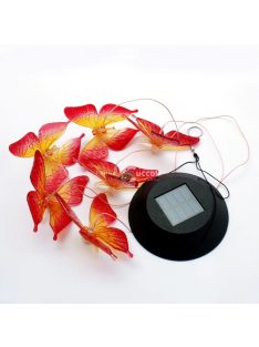   Napelemes világító pillangós szélcsengő kültéri dekorációhoz