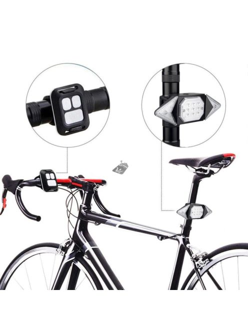 Kerékpár Irányjelző és Index Lámpa Biztonságos Közlekedéshez