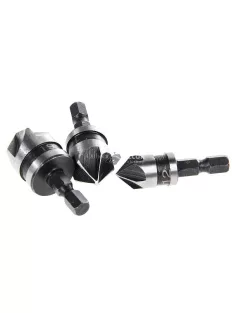   Csavarfej süllyesztő fúrószár készlet (3 db) - precíziós fúráshoz és süllyesztéshez