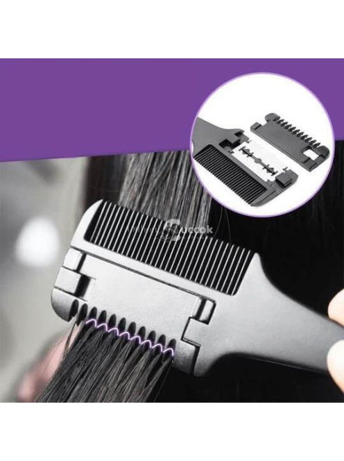 Hajvágó és hajritkító fésű - Hajformázó borotva fésűvel