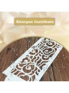 Virág Mintás Tortadíszítő Sablon Készlet (4 db) - Sütéshez és Dekoráláshoz