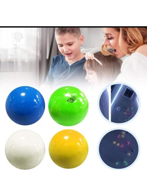 4db Fluoreszkáló Ragadós Fallabda Gyerekeknek és Felnőtteknek Szórakoztató Játékhoz