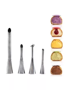   Süteménytöltő és fánktöltő készlet (4 db) – Konyhai sütőeszközök a könnyű töltéshez