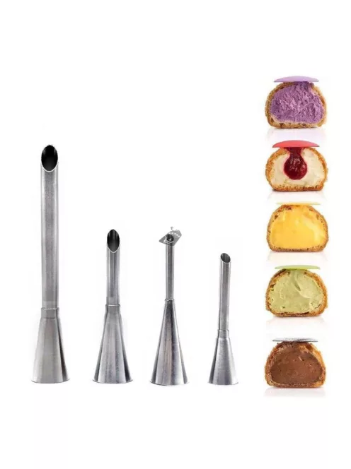 Süteménytöltő és fánktöltő készlet (4 db) – Konyhai sütőeszközök a könnyű töltéshez