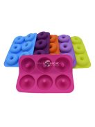 Szilikon fánk sütőforma készlet (6 db-os, tapadásmentes)