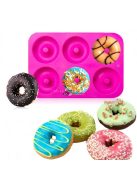 Szilikon fánk sütőforma készlet (6 db-os, tapadásmentes)