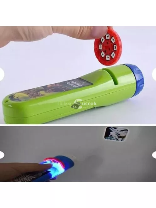 Interaktív oktató projektor, éjjeli kivetítő (24 db dinoszaurusz képpel) gyerekeknek