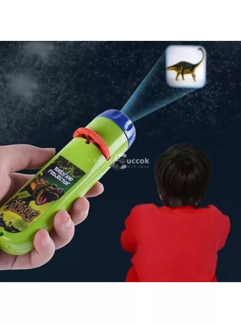 Interaktív oktató projektor, éjjeli kivetítő (24 db dinoszaurusz képpel) gyerekeknek