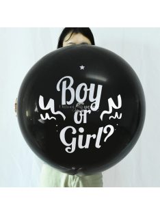   Boy or Girl babaváró party lufi konfettivel, nemek szerinti bejelentő léggömb dekoráció