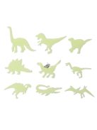 Világító dinoszaurusz formájú faldísz szett (9 darab) gyerekszobába