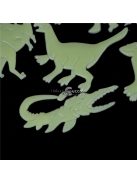 Világító dinoszaurusz formájú faldísz szett (9 darab) gyerekszobába