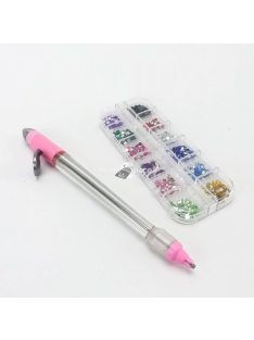   Dekorációs készlet 2000 darab díszítő strasszkővel és applikátor eszközzel kreatív díszítéshez