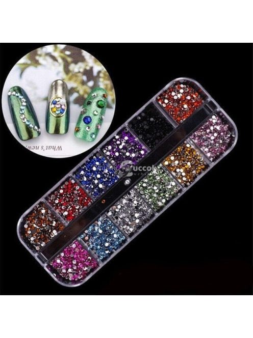 Dekorációs készlet 2000 darab díszítő strasszkővel és applikátor eszközzel kreatív díszítéshez