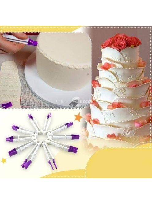 Tortaformázó és Fondant Díszítő Csipesz Készlet (10 db)