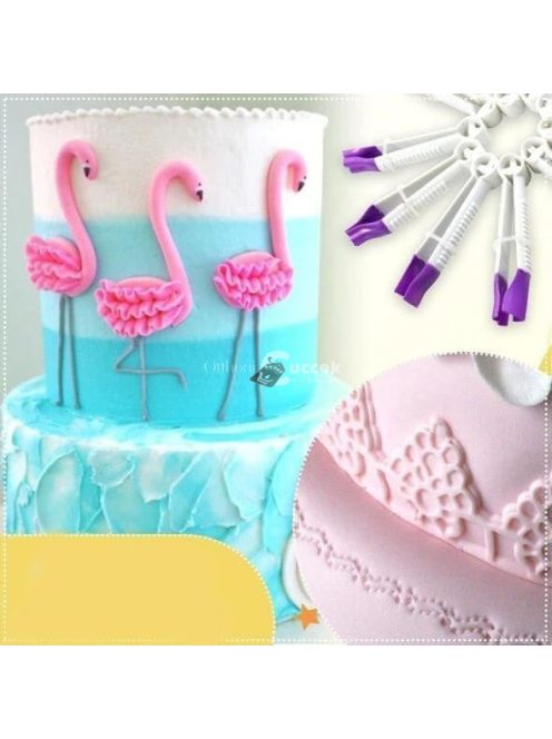 Tortaformázó és Fondant Díszítő Csipesz Készlet (10 db)