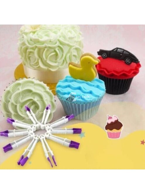 Tortaformázó és Fondant Díszítő Csipesz Készlet (10 db)