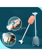 Hosszúnyelű kulacs- és palacktisztító szivacs, pezsgős és alkalmi poharakhoz, kék színben