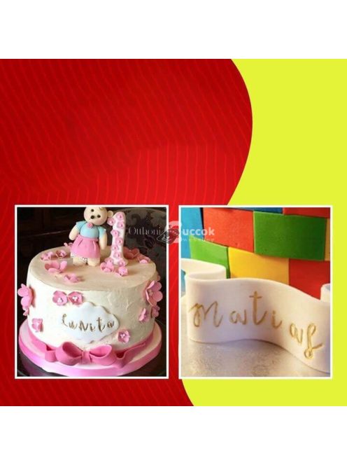 Szilikon ABC-s torta-desszert díszítő forma sütéshez és dekoráláshoz