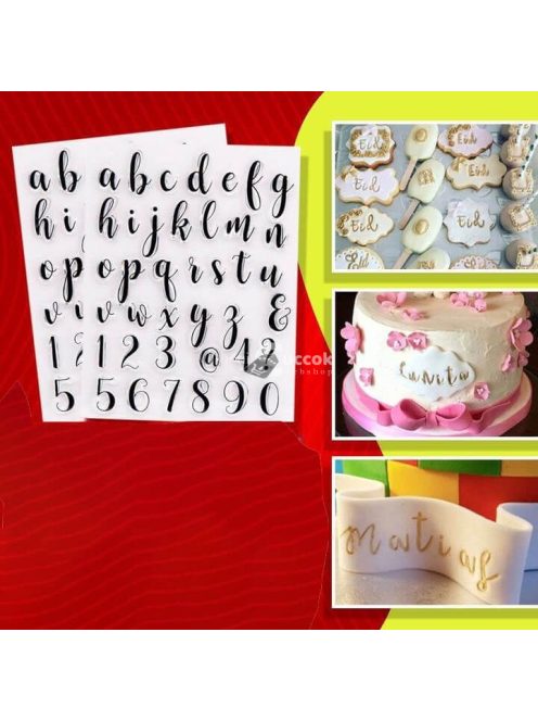 Szilikon ABC-s torta-desszert díszítő forma sütéshez és dekoráláshoz