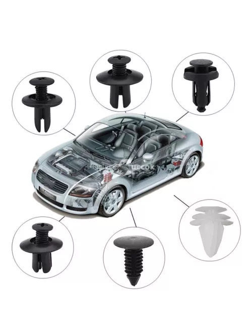 Autóipari Patent és Műanyag Szegecs Készlet (190 darabos)