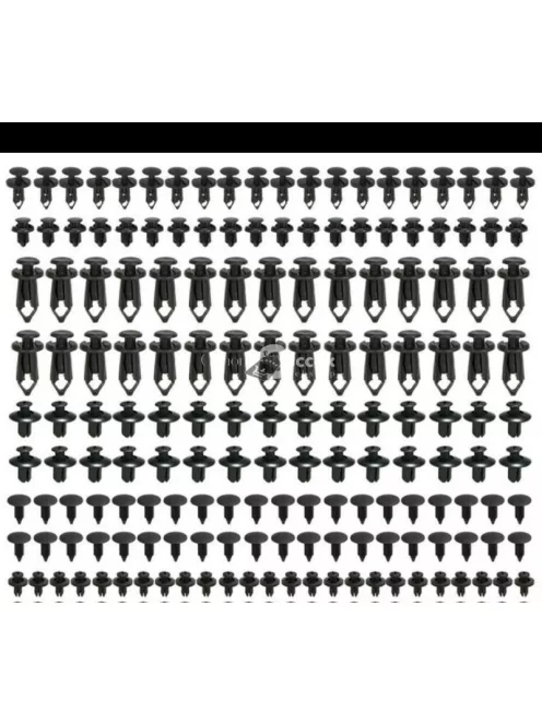 Autóipari Patent és Műanyag Szegecs Készlet (190 darabos)