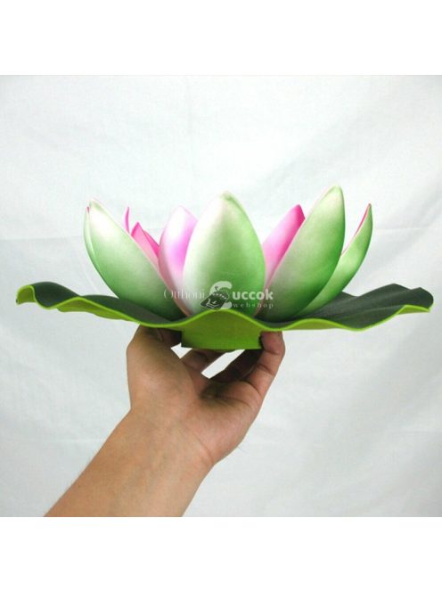 Nagy méretű dekoratív napelemes tavirózsa kerti tóhoz