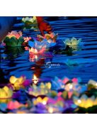 Nagy méretű dekoratív napelemes tavirózsa kerti tóhoz