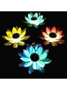 Nagy méretű dekoratív napelemes tavirózsa kerti tóhoz