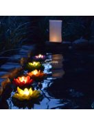 Nagy méretű dekoratív napelemes tavirózsa kerti tóhoz